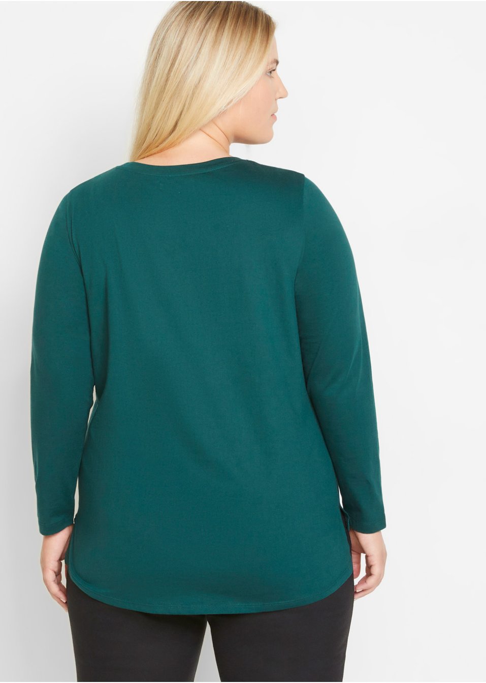 T-shirt coton à manches longues avec motif Noël