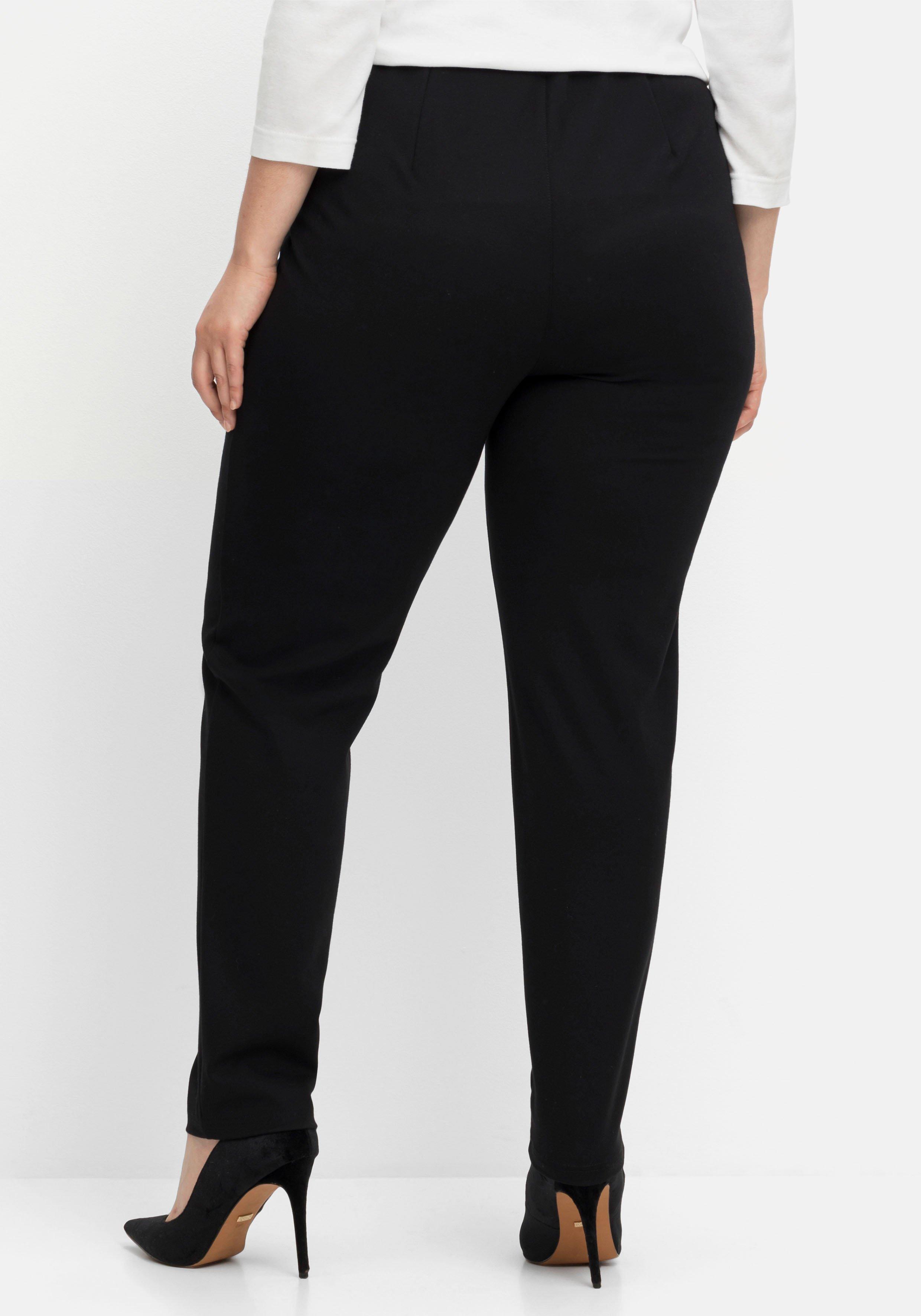 Jerseyhose aus Interlock, schmale Beinform