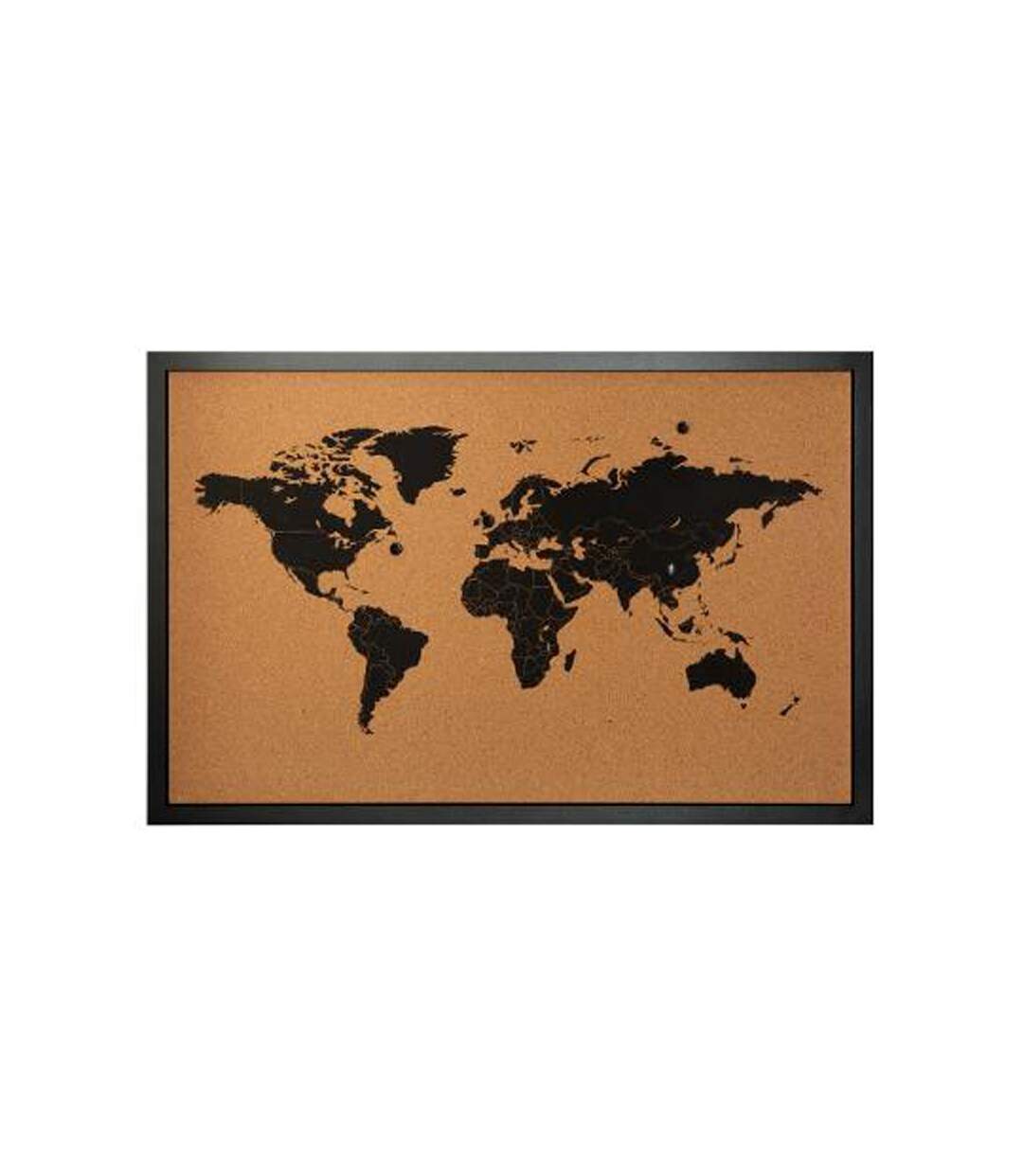 Tableau Mémo en Liège Carte 38x58cm Marron