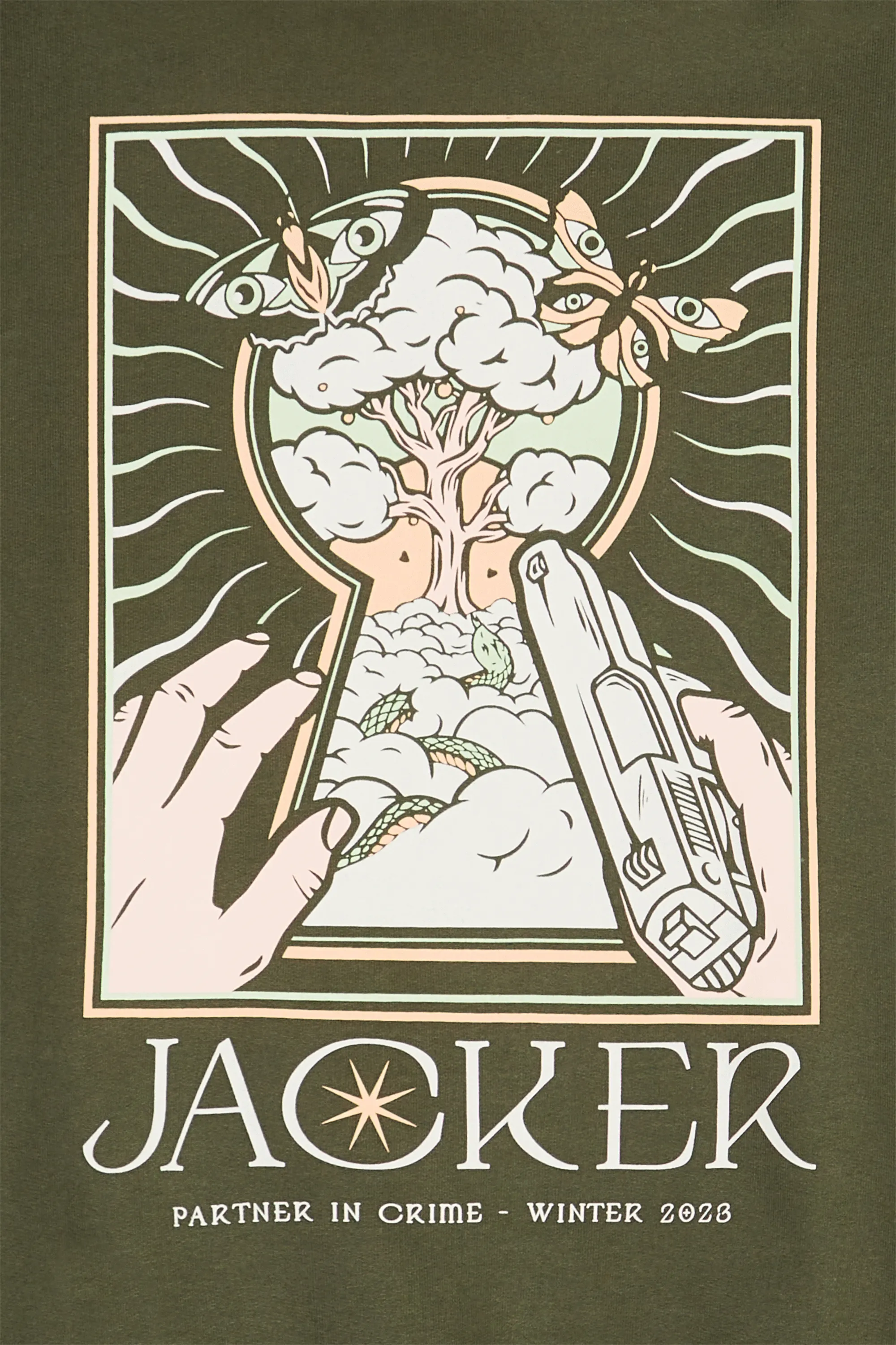 JACKER Hoodie  Paradise Vert