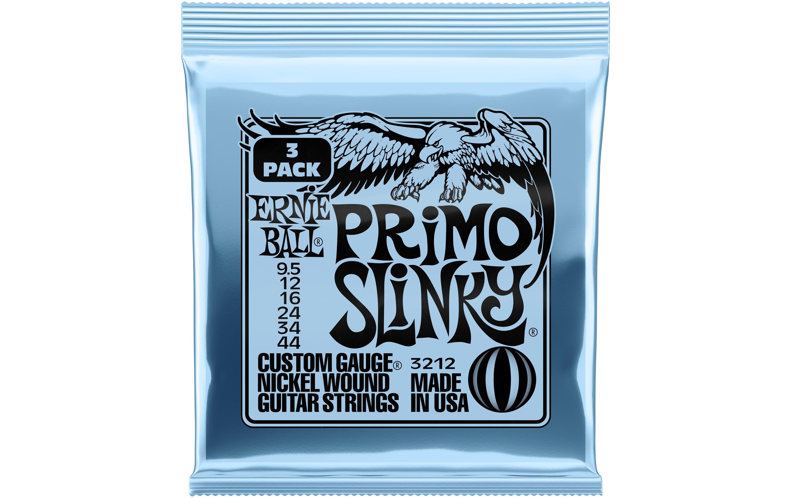 Gitarrensaiten 3212 Primo Slinky – 9.5-44, 3er PackMultipack-Saitensatz für E-Gitarre