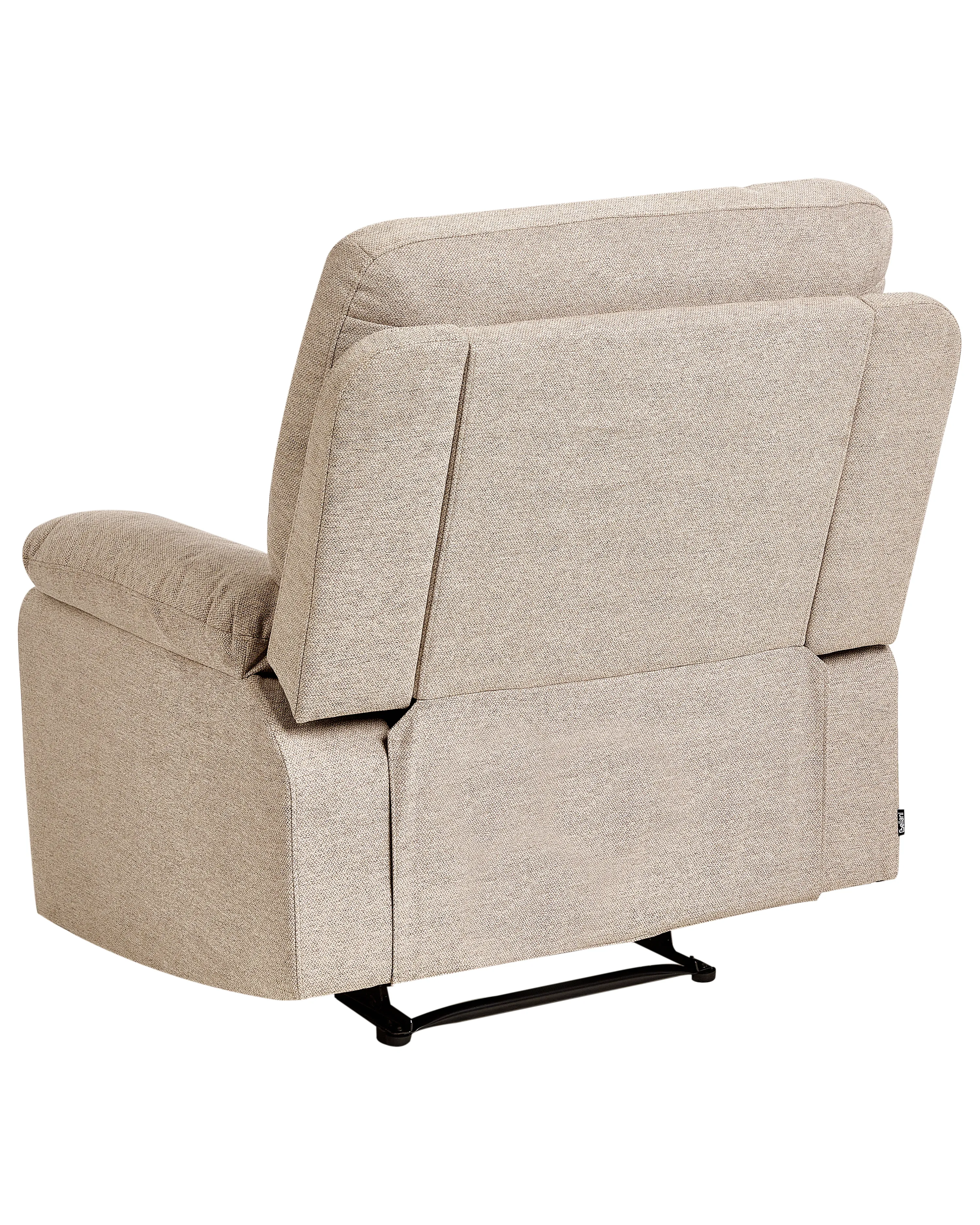 Relaxfauteuil BERGEN inclusief voetensteun Stof Beige