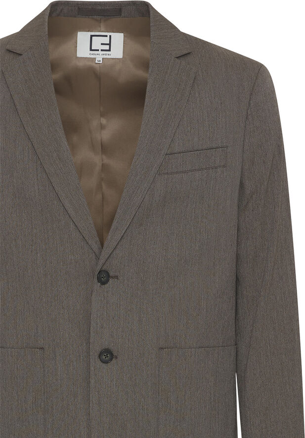 Casual Friday CFBILLE 0169 tweed weave blazer Silver mink melange