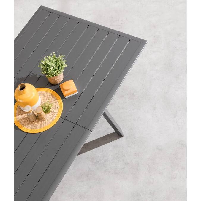 Table de jardin extensible PAVANE Graphite