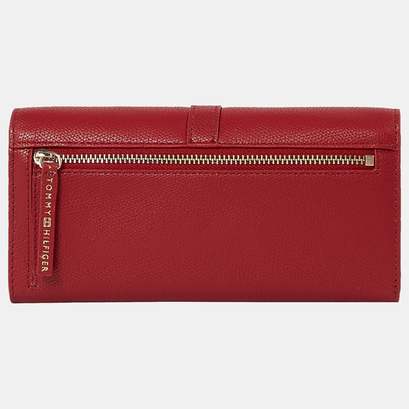 Tommy Hilfiger Portefeuille Plush large rouge - 9,5x19 cm