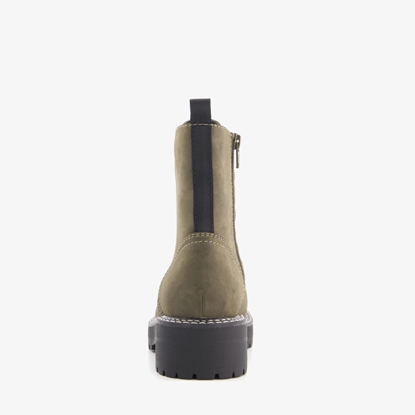 Blue Box dames veterboots olijfgroen