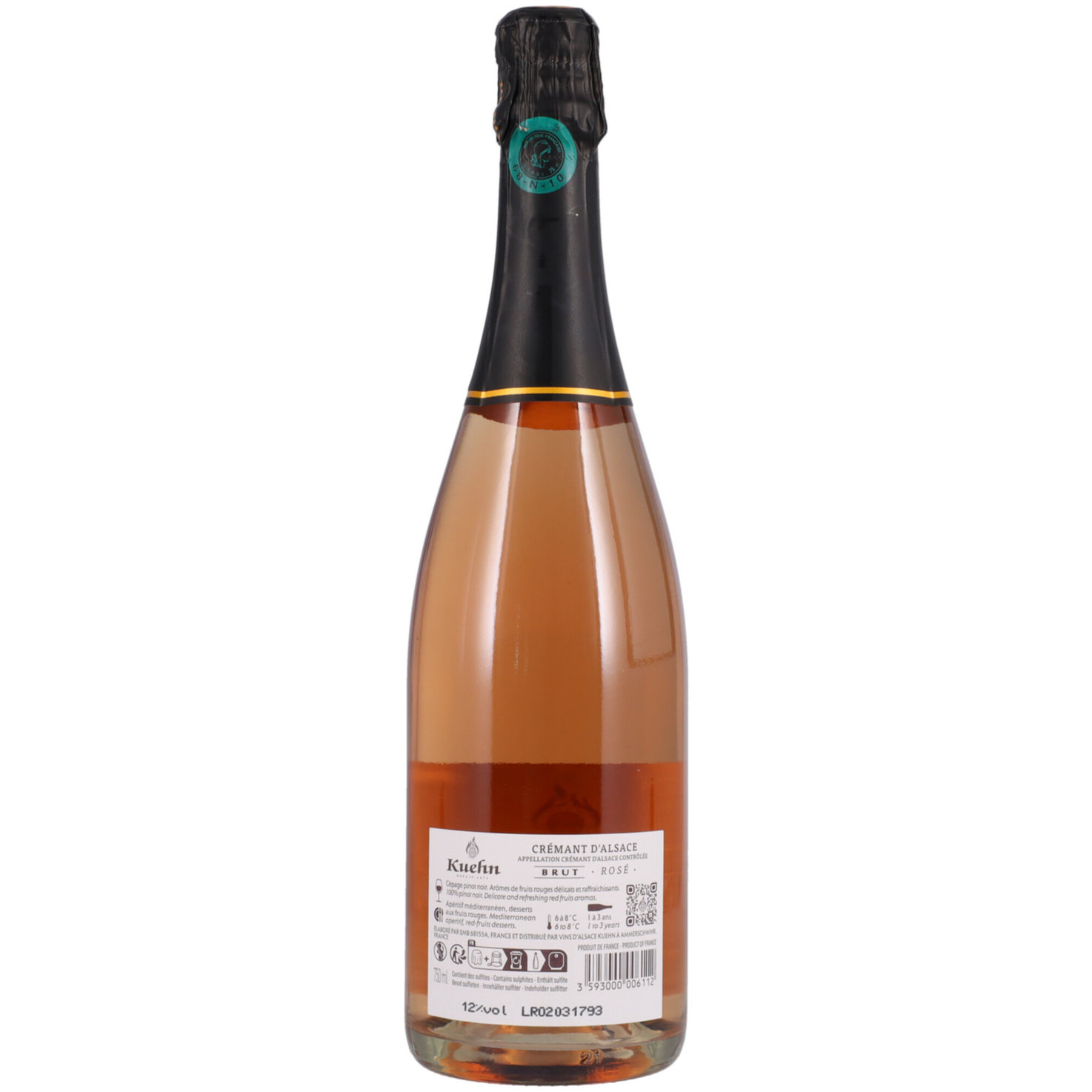 Crémant d'Alsace Brut Rosé Pinot Noir Kuehn -75cl