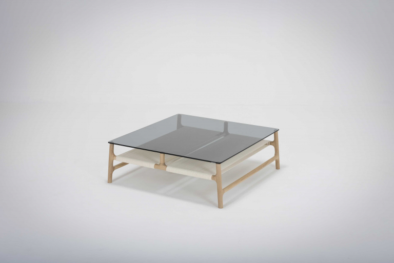 Gazzda Fawn coffee tafel 90x90 whitewash smoked grey