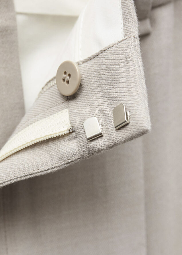 MANGO Straight suit trousers Lt pastel grey