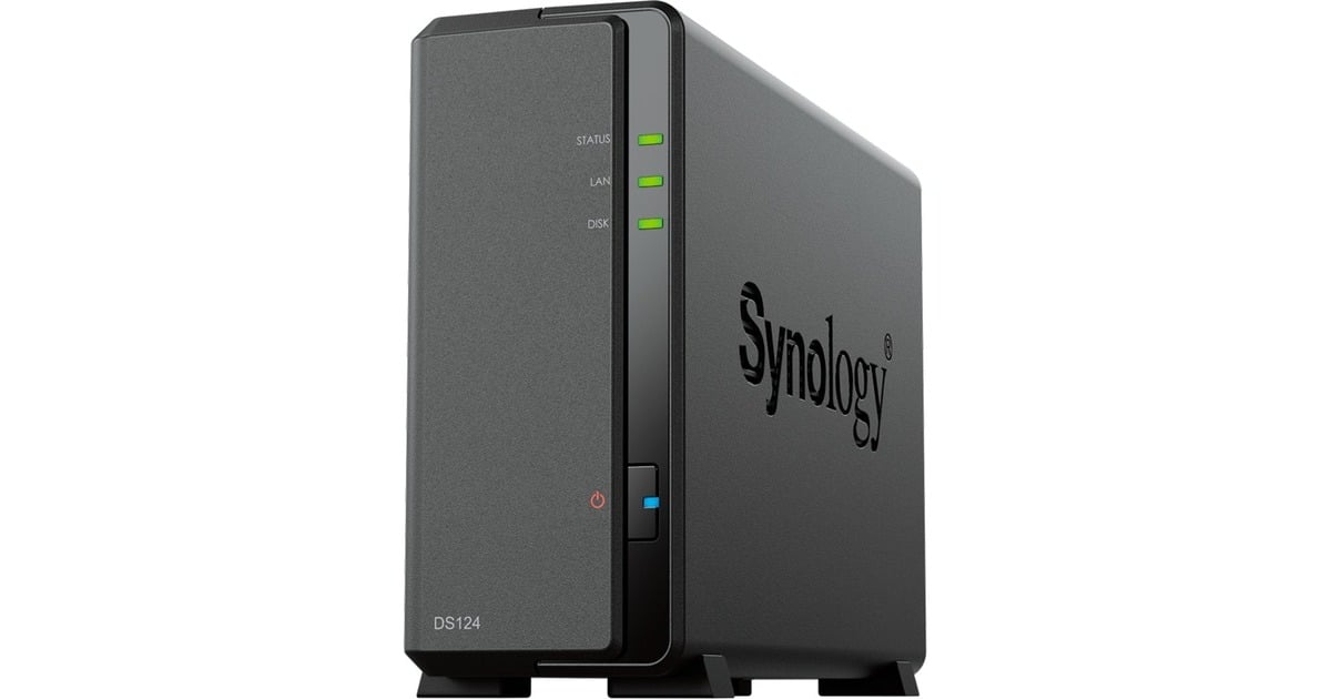 SynologyDiskStation DS124 nas  (Zwart, USB-A 3.2 (5 Gbit/s))