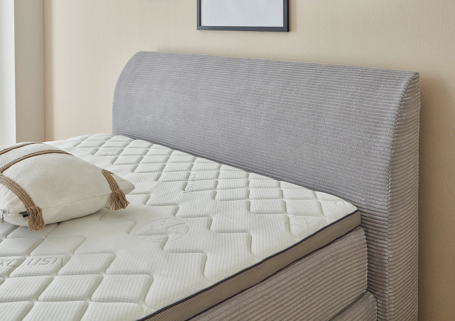 Boxspringbett LUKE 140 x 200 cm grau