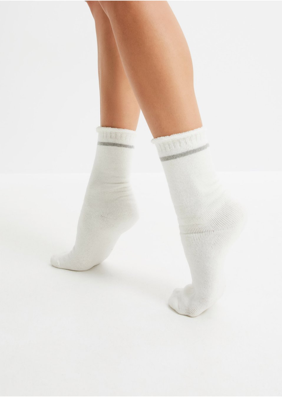 Lot de 3 paires de chaussettes thermo avec intérieur éponge et bord roulotté