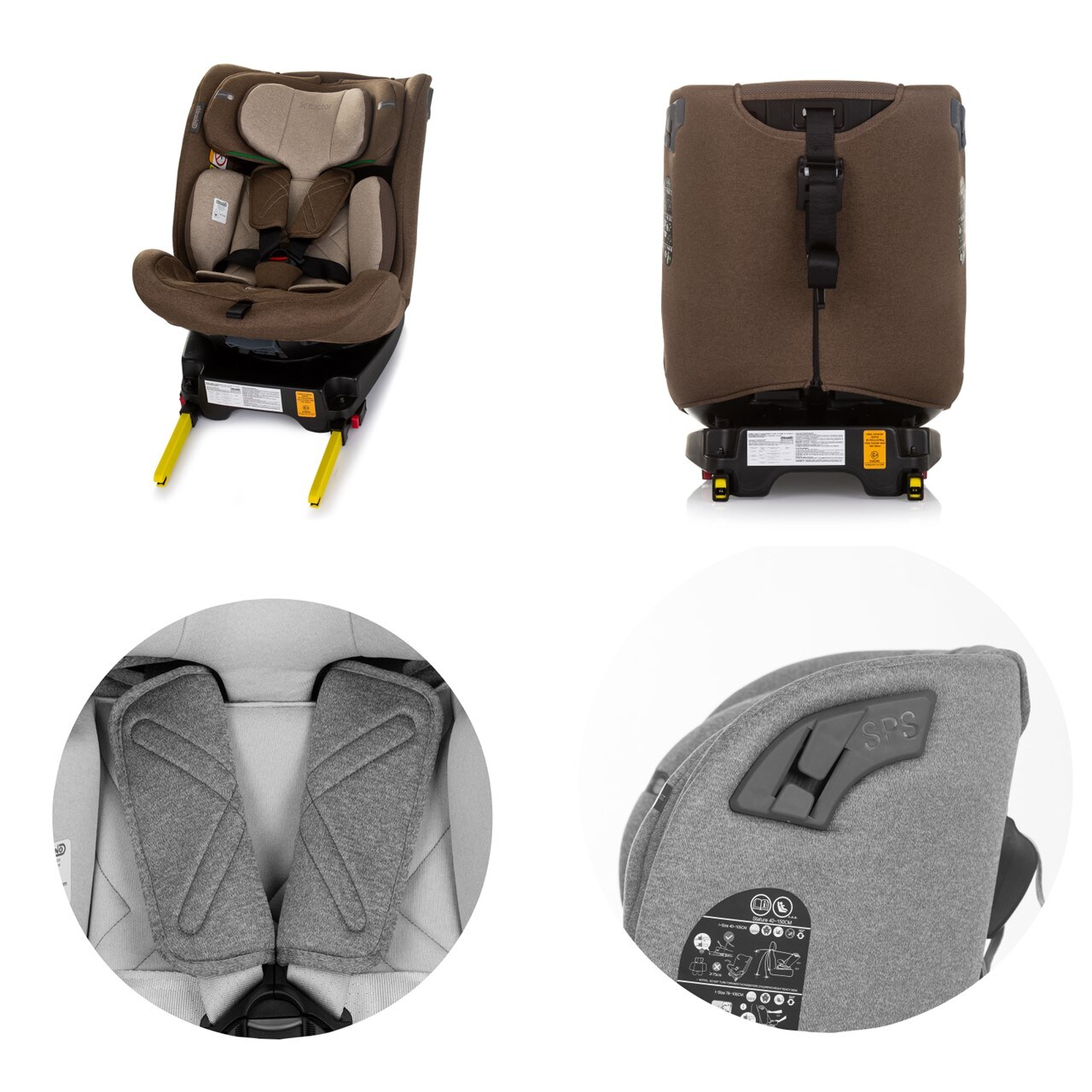 Chipolino Kindersitz X-Factor i-Size (40 - 150 cm) Isofix verstellbar drehbar braun