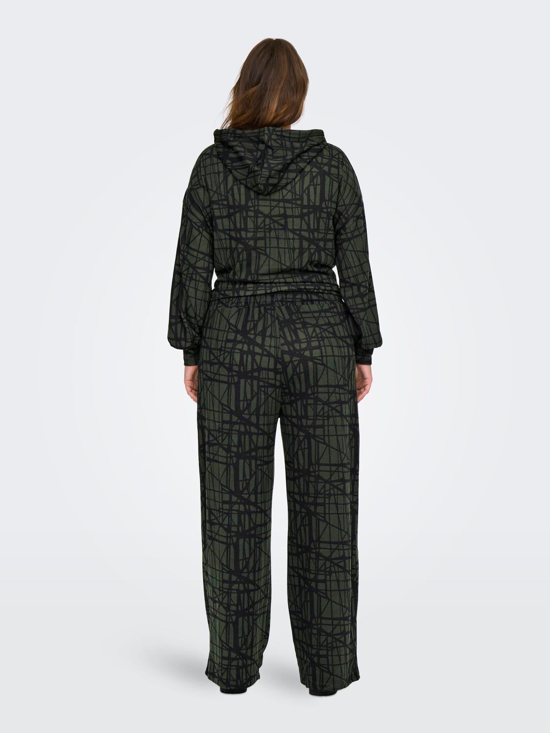CARALBA Normal geschnitten Hose mit weitem Beinschnitt Forest Night