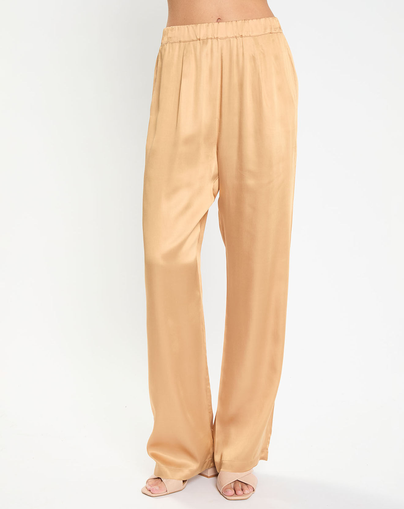 Lauren Vidal Pantalon satiné Soon désert