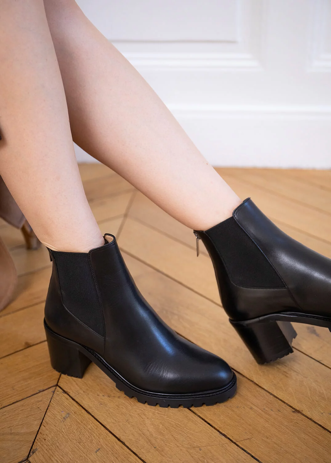BOOTS IRLANDAIS CUIR NOIR