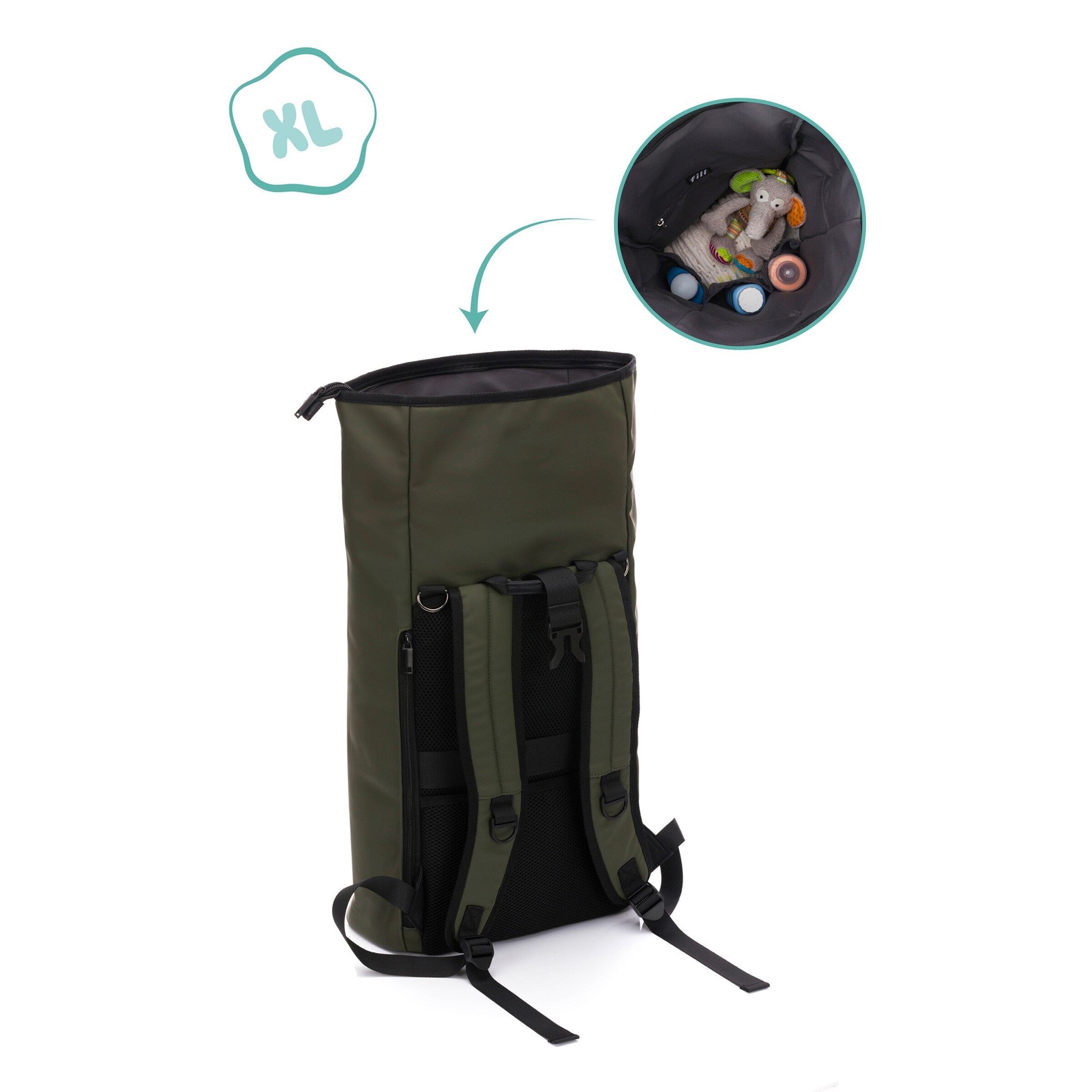 Fillikid Wickelrucksack Oslo grün