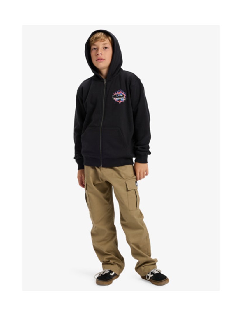Sporty Zip Jacket Boys Black