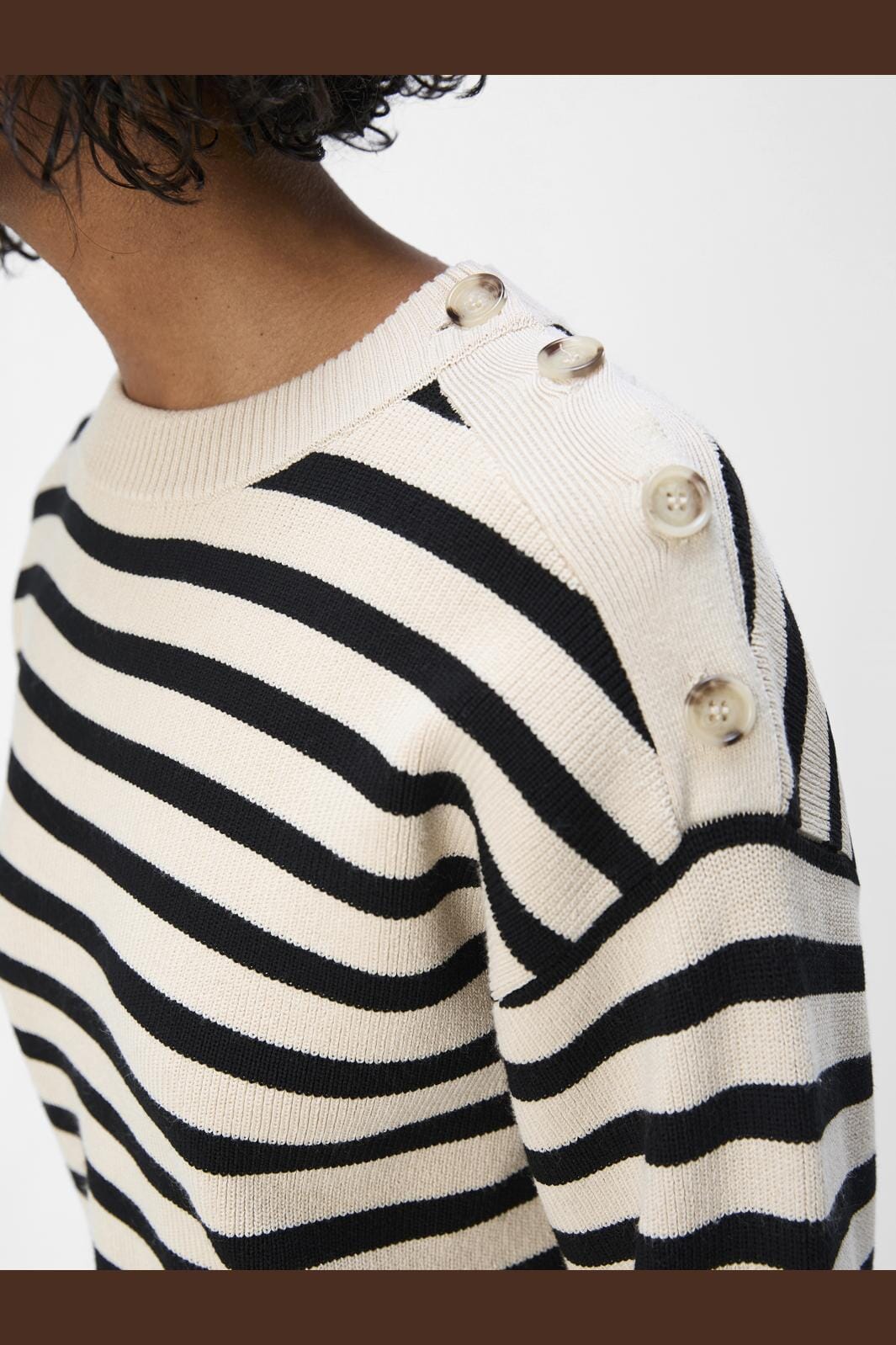 Object Objelly Lo Ls Knit Pullover 4535335 sandshell black
