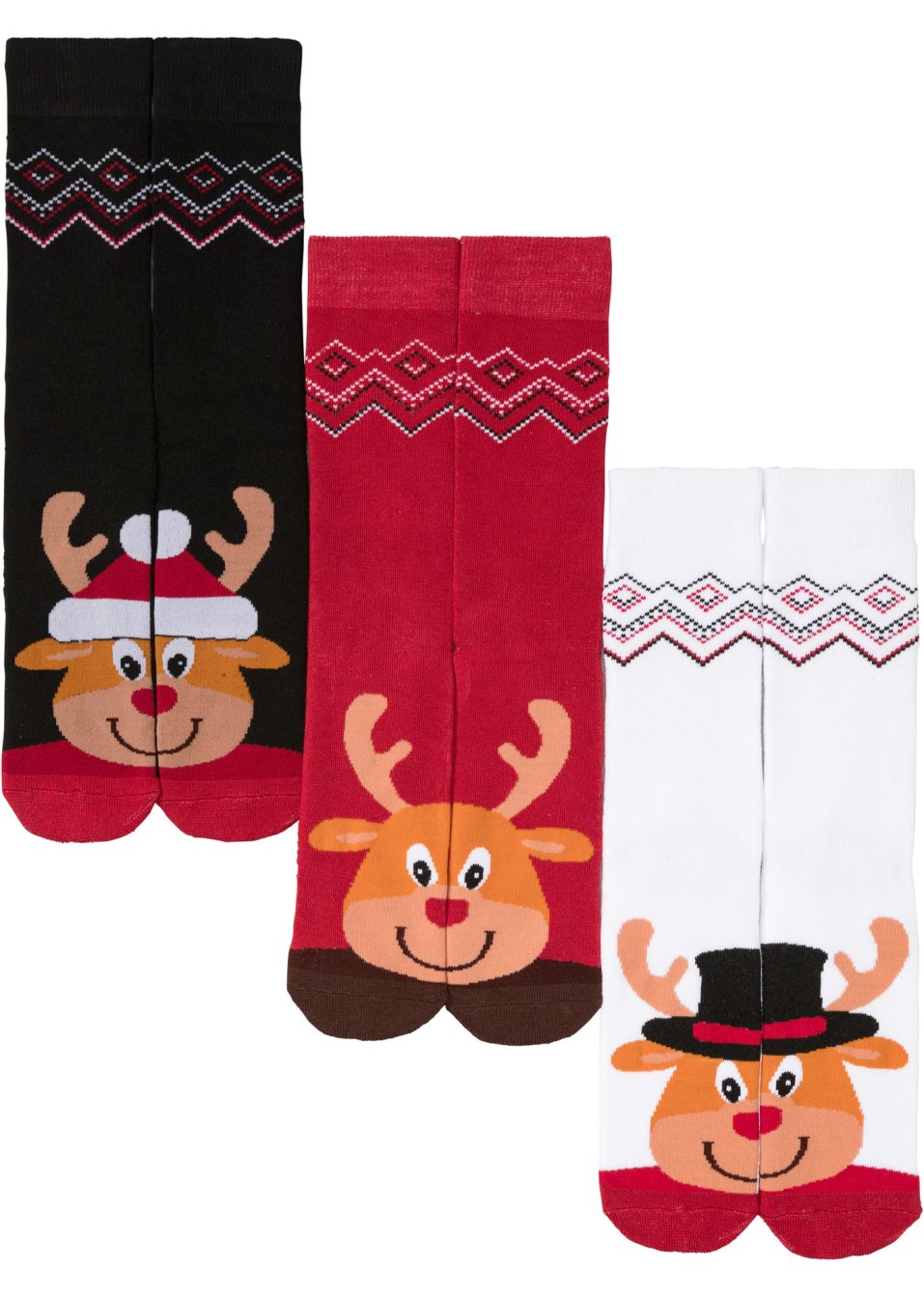 Lot de 3 paires de chaussettes thermo avec carte message pour cadeau