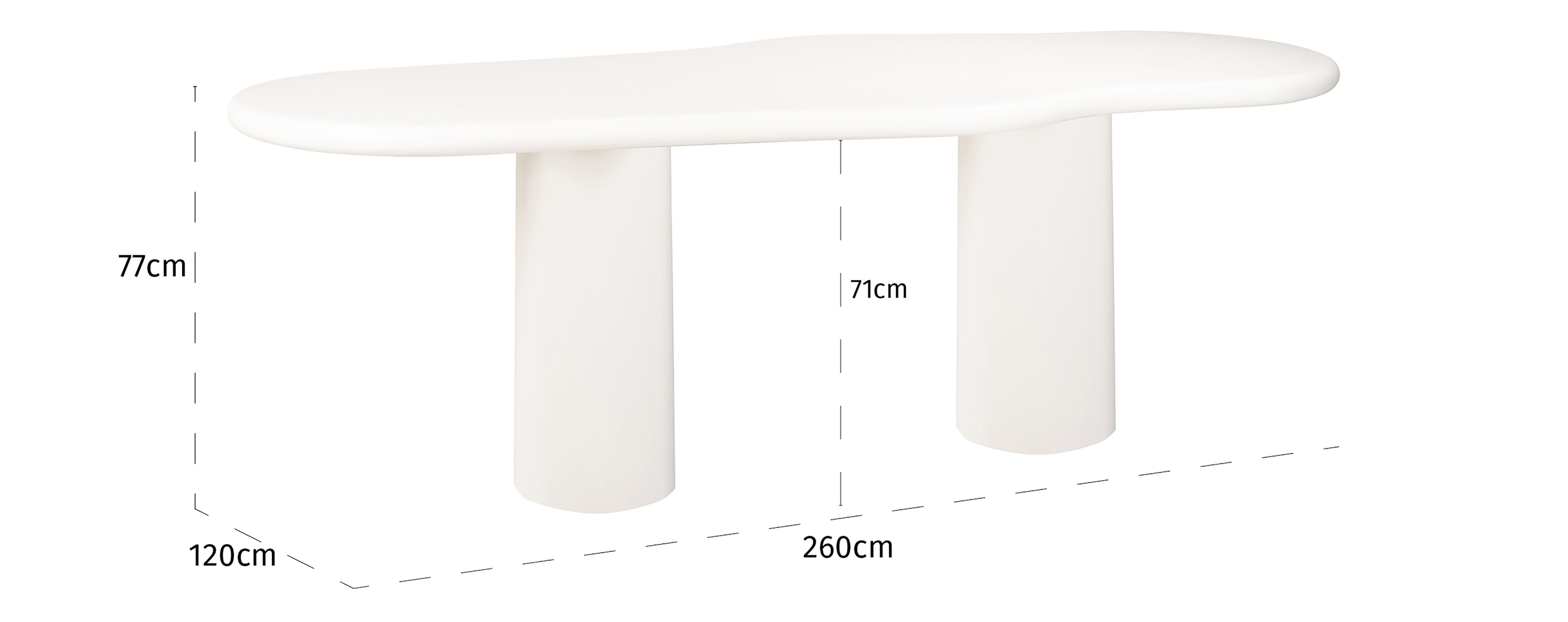 Eetkamertafel 211683 Bloomstone B260 x D120 x H77 cm