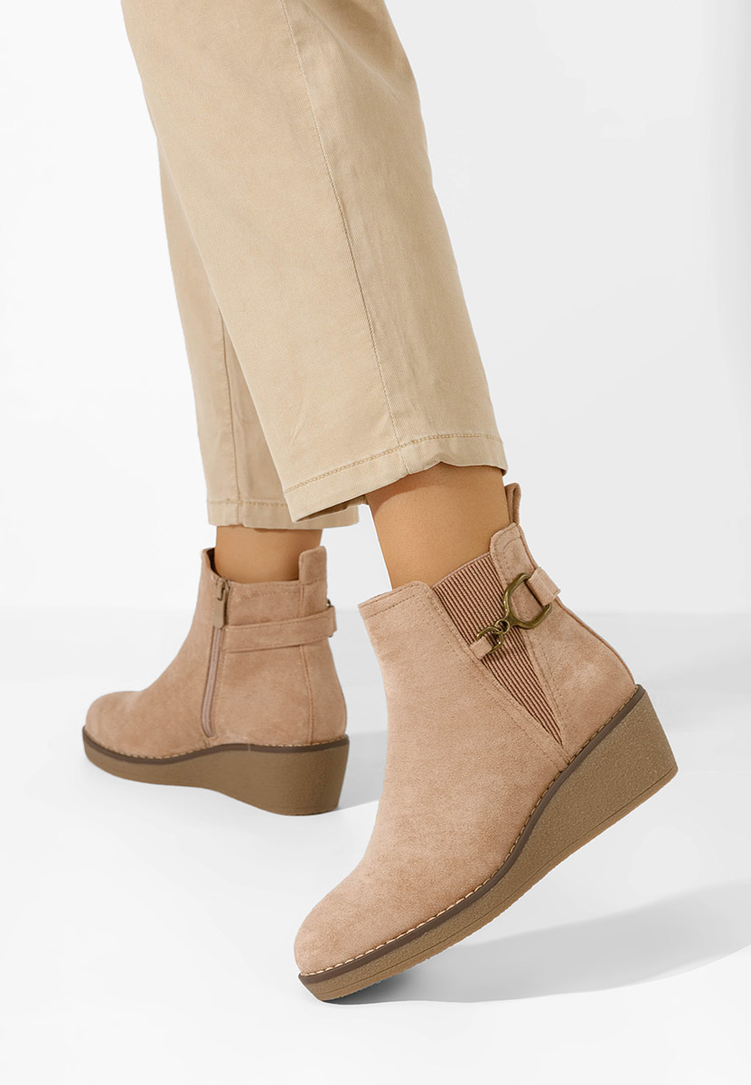 Bottines compensées kaki Sherilyne