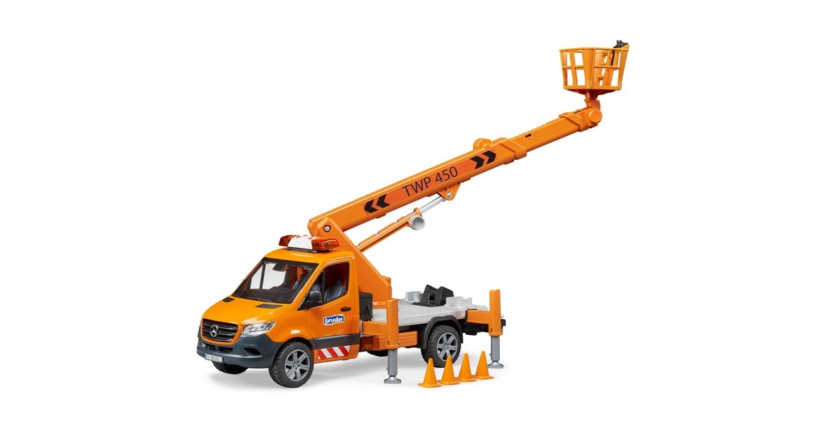 bruderMercedes Benz Sprinter met werkplatform en licht en geluid Modelvoertuig  (02679)