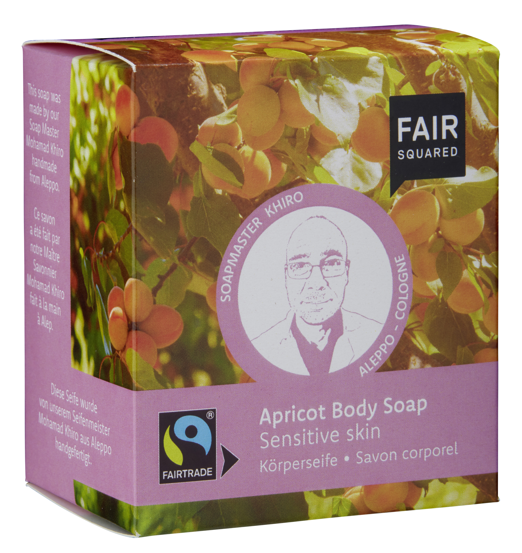 Fair Squared Body Soap<br>2 × 80 g, Apricot Sensitive Skin