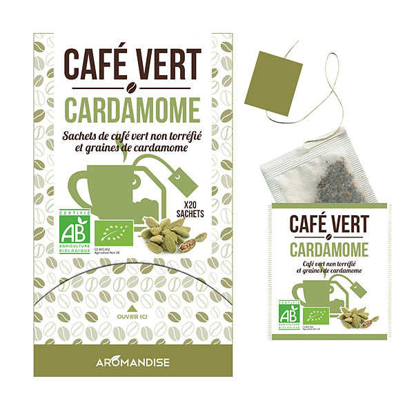 Café vert en sachet à la cardamome bio