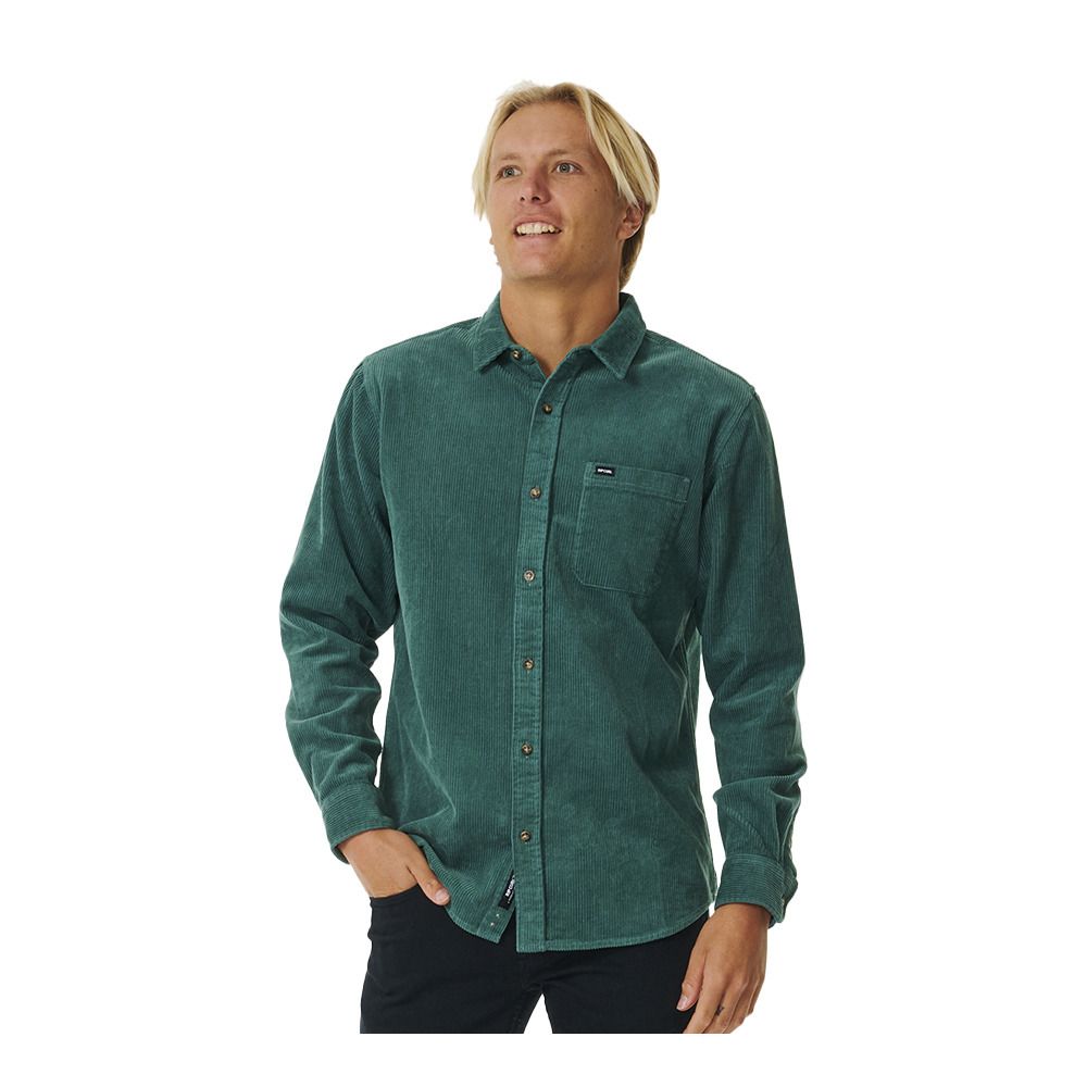 Rip Curl STATE CORD - Chemise Homme washed green