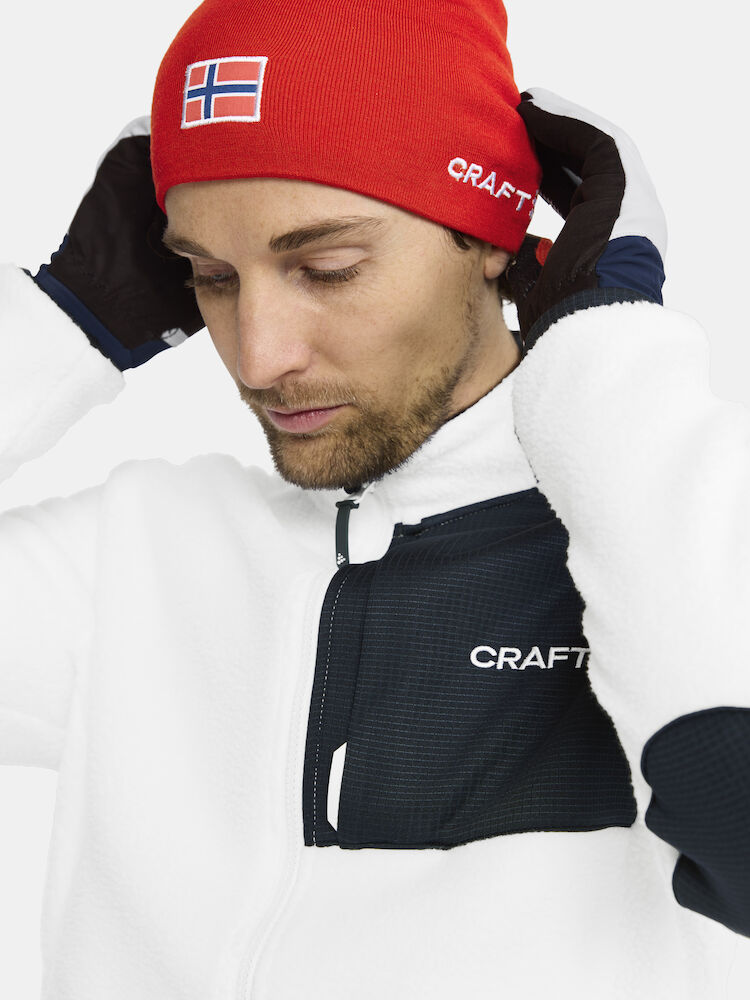 NOR Explore Pile Fleece Jacket Herre White/Blaze
