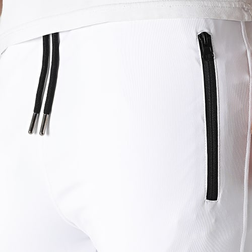 Pantalon Jogging Training Bande Mesh 0106 Blanc