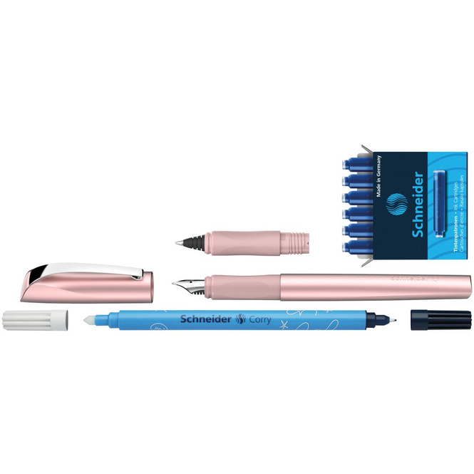 Schneider - Tintenroller und Füller-Set - Ceod Shiny Powder Pink