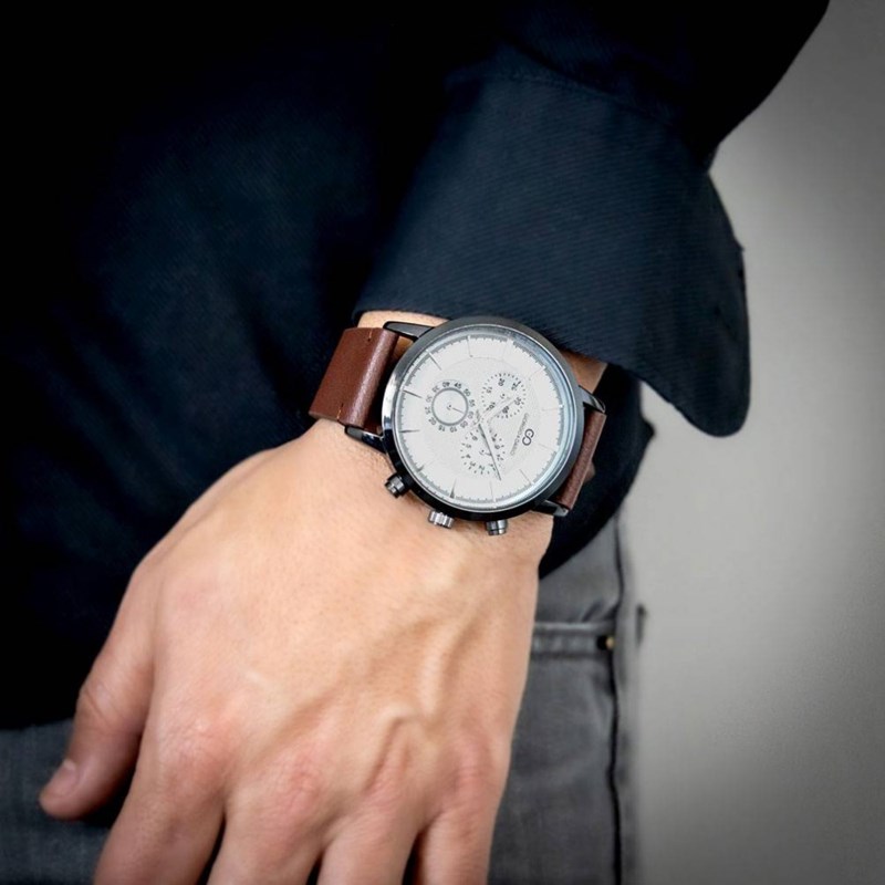 Montre Homme GIORGIO bracelet Cuir Marron