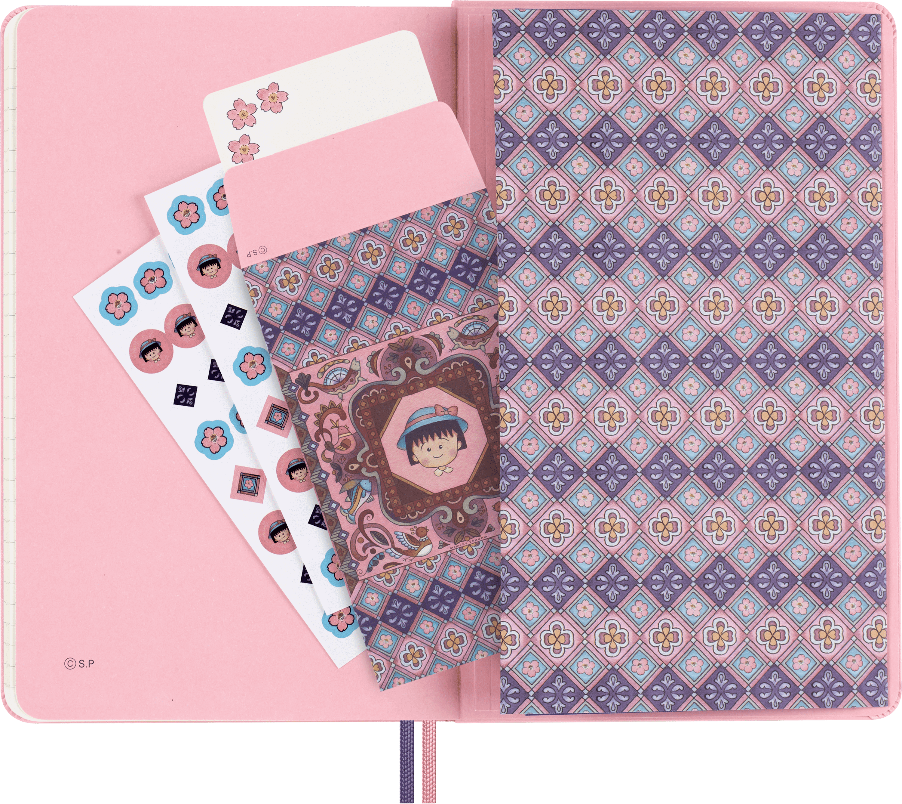 Sakura Notebook by Momoko Sakura Large Ruled Notebook  in a gift box