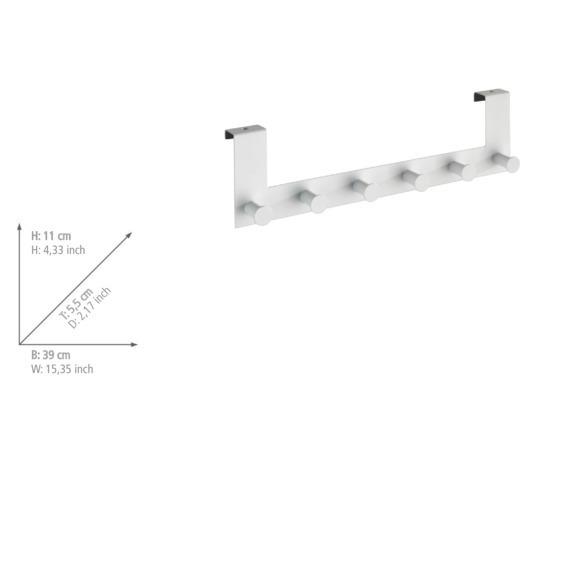 Wenko Celano over de deur kapstok 2cm wit