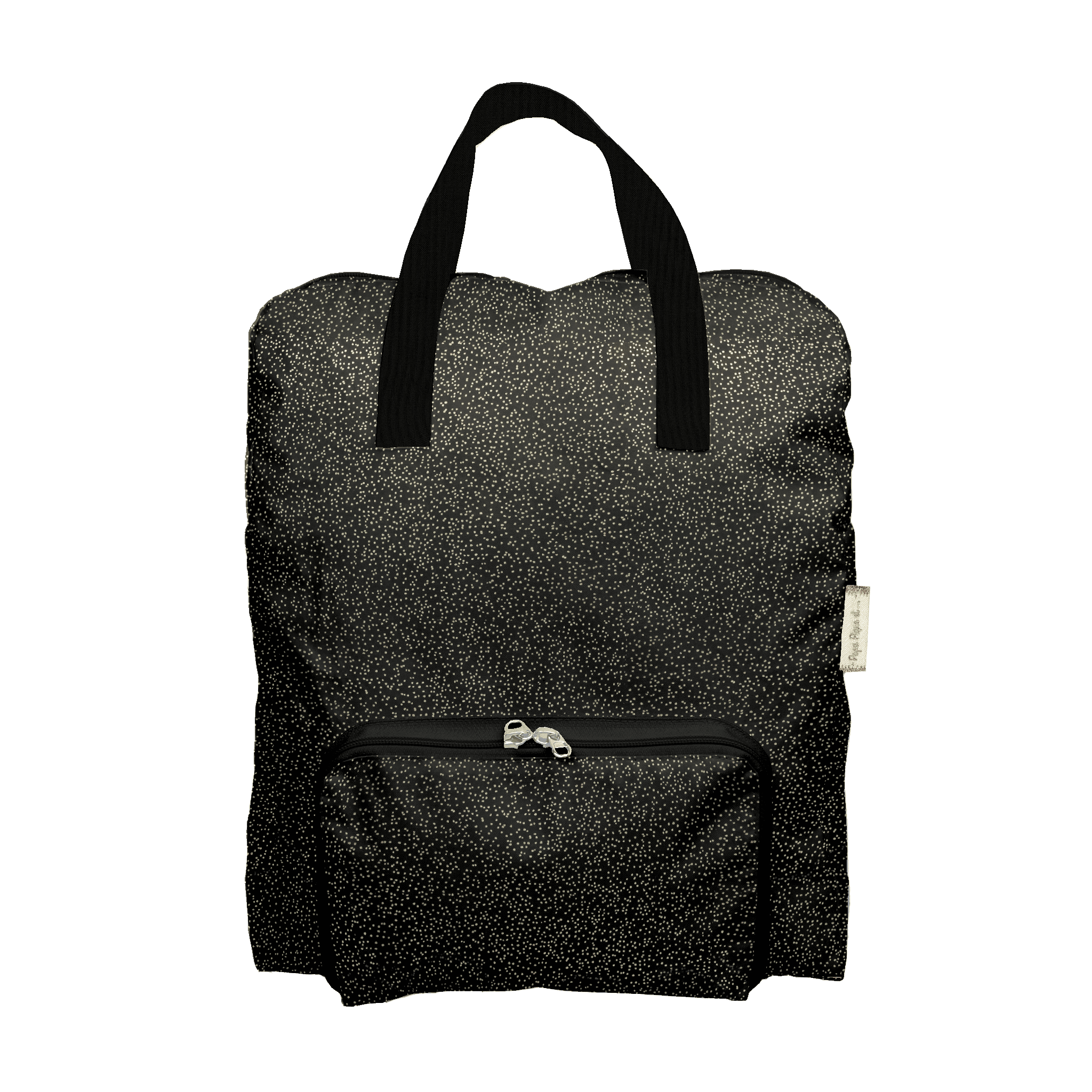 Sac À Dos Pliable Gaby Noir Pailleté