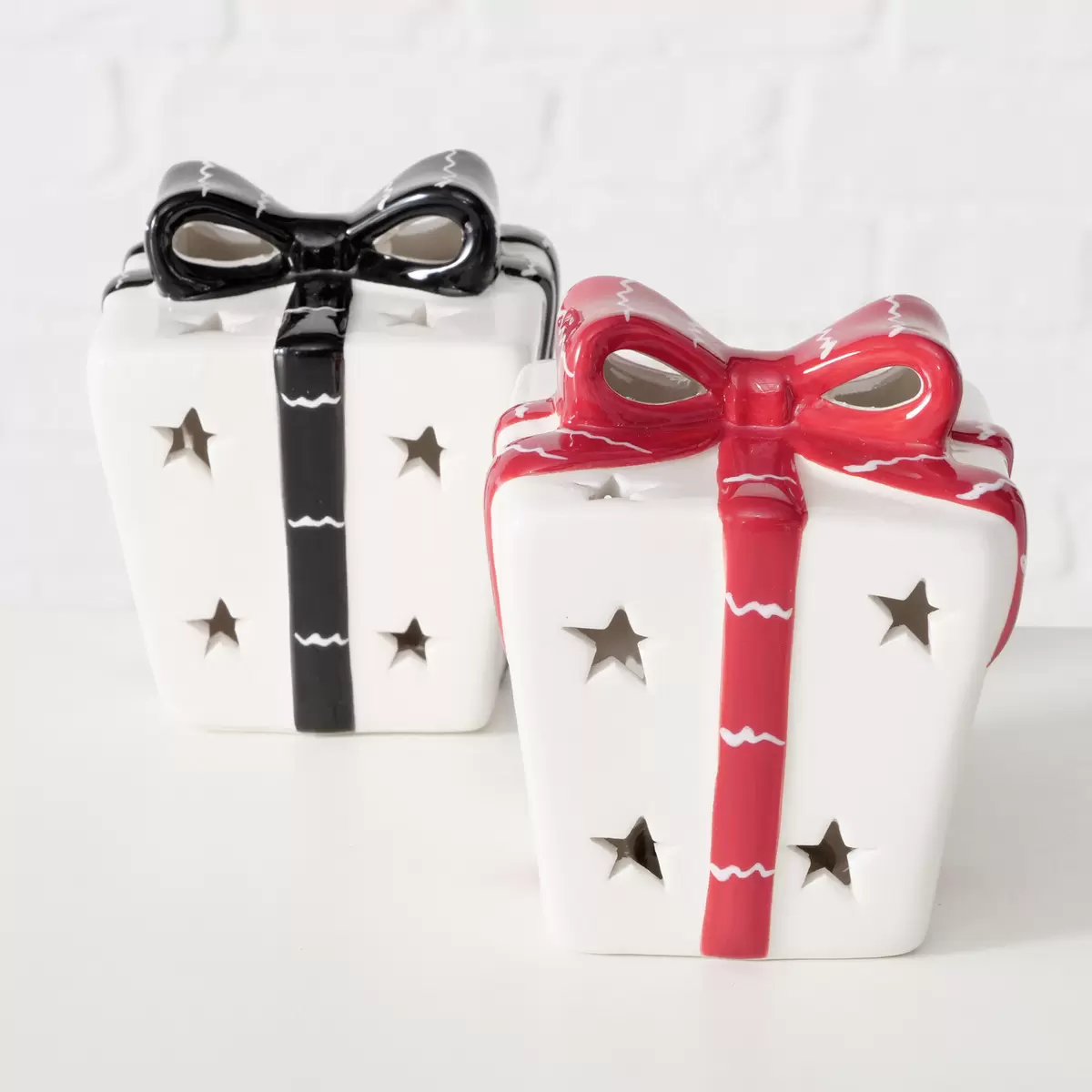 Geschenk mit LED Elina rot,schwarz,weiss