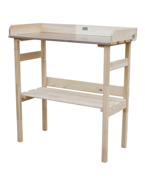 Estwood Oppot Tafel Met Zinken Blad - Kweekbenodigdheden - 78x36.5x82.5 cm 5.6 kg Zink Natural