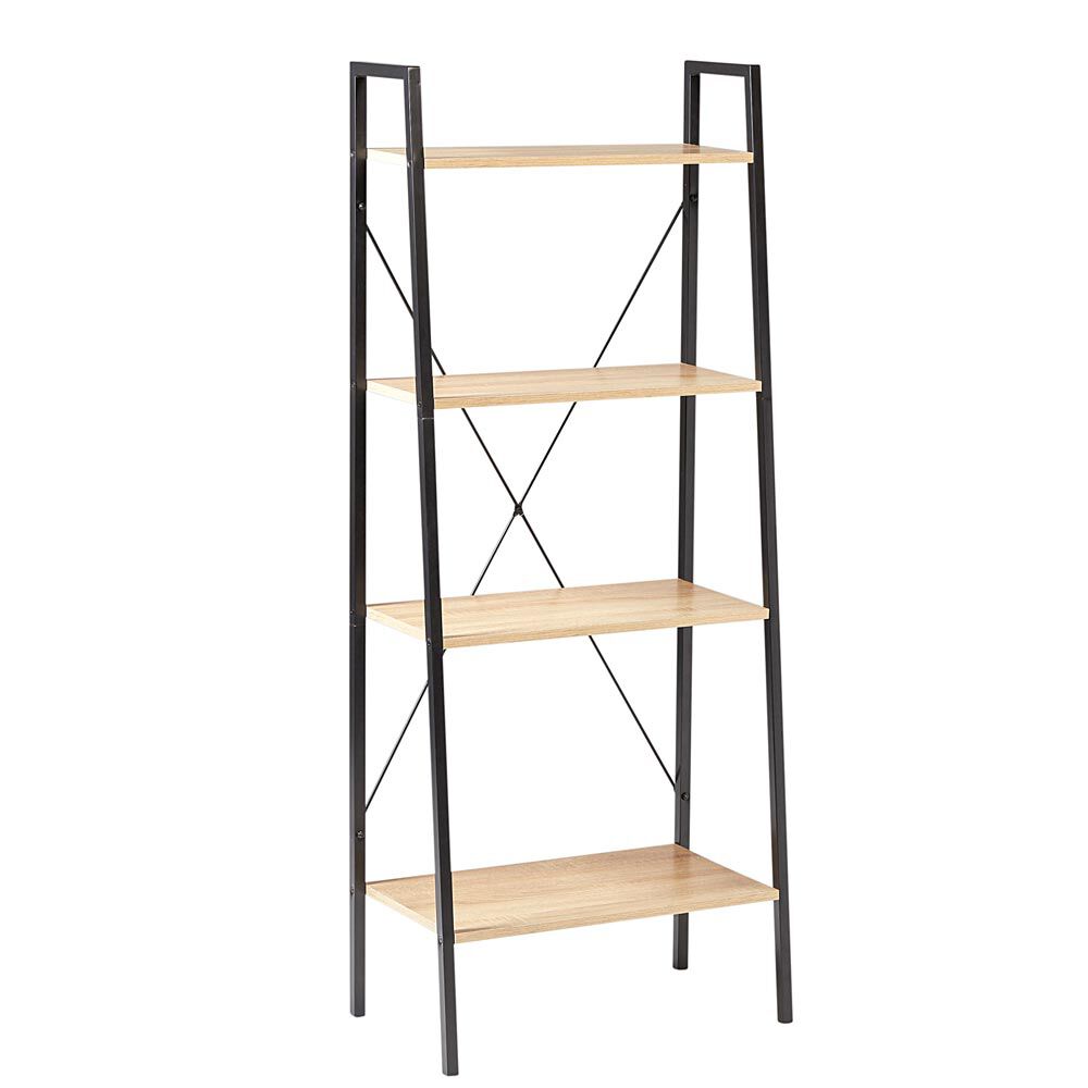 Étagère New York 4 niveaux métal et bois