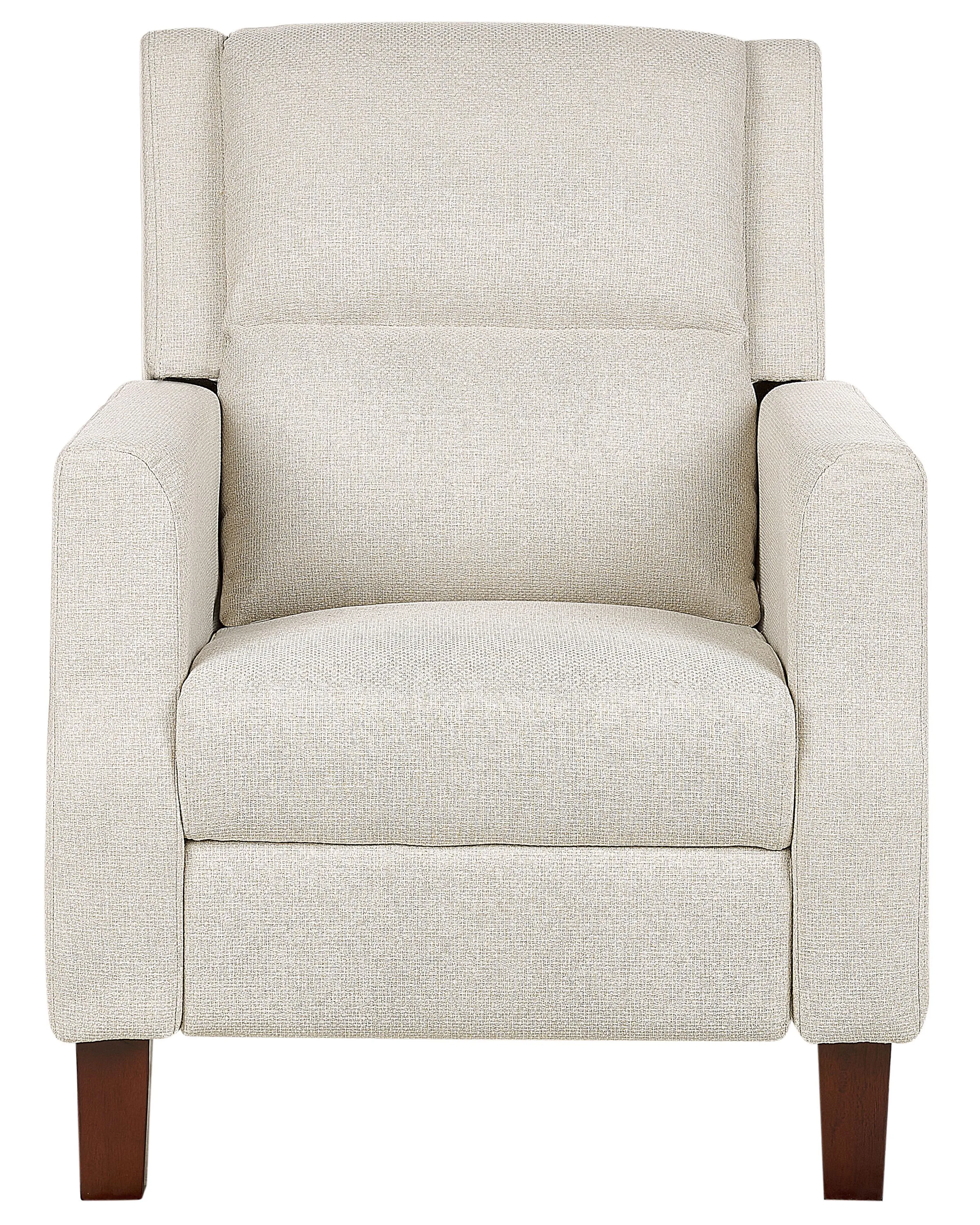 Relaxfauteuil EGERSUND inclusief voetensteun Stof Lichtbeige