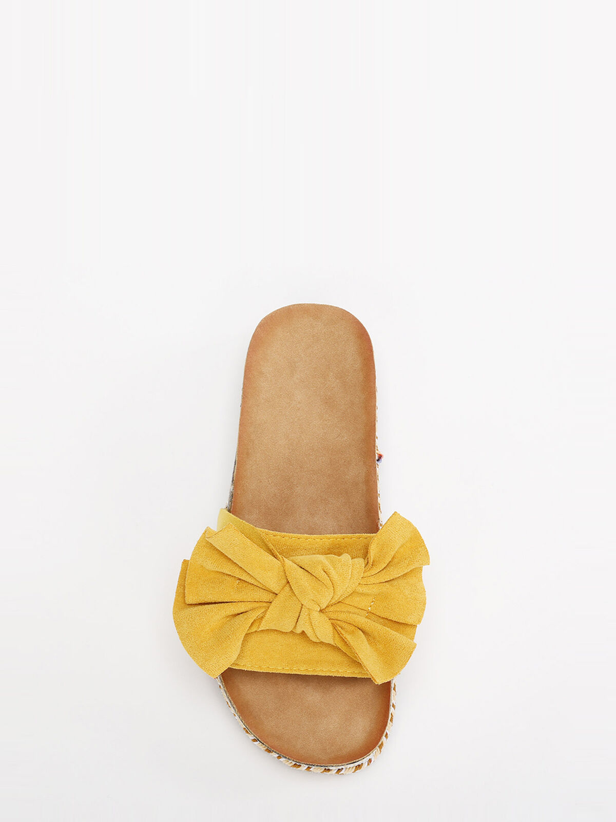Mules à noeud et motifs ethniques- Jaune
