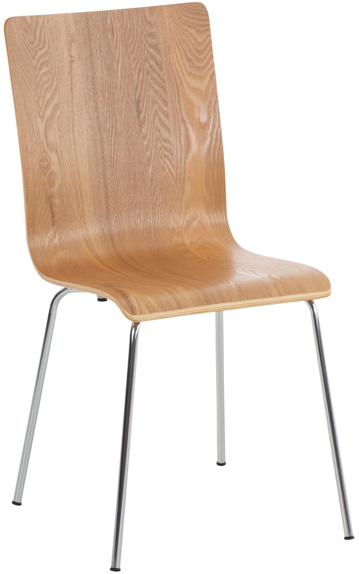 CLP Besucherstuhl Pepe I Ergonomisch Geformter Lehnstuhl Mit Holzsitz I Stabiles Metallgestell I Komfort Und Stil Mit Robuster Konstruktion