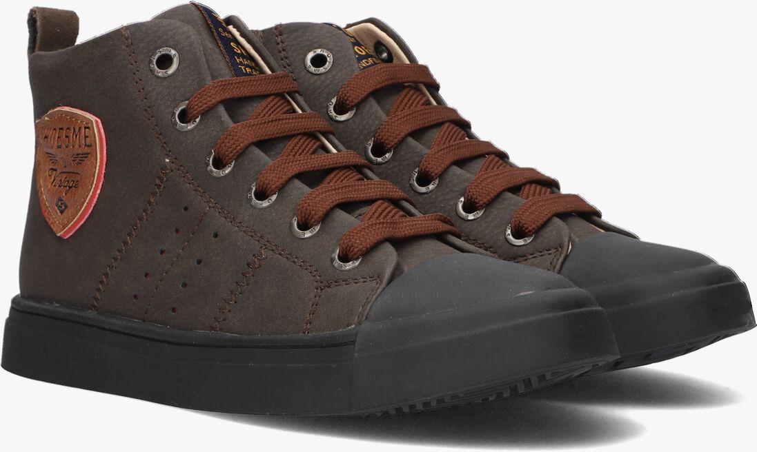 SHOESME bruine shoesme hoge sneaker sh23w036