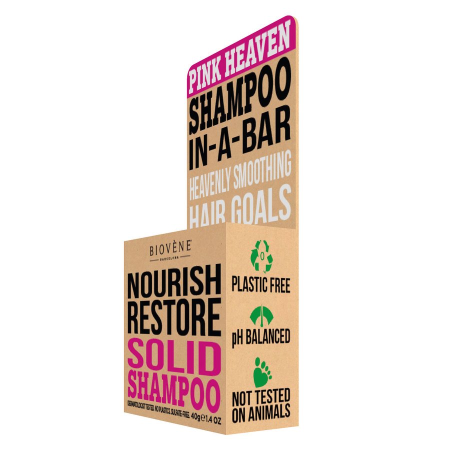 Biovène Hair Care Shampoo Bar Nourish Restore Pink Heaven 40g