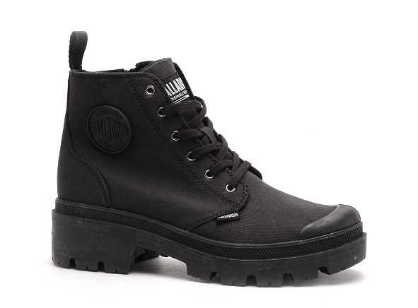 Palladium boots bottine plates femme pallabase twill noir