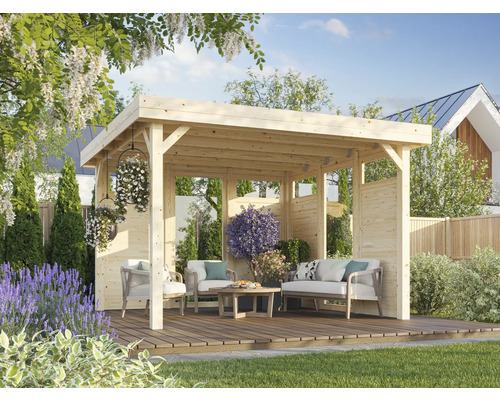 Tuinpaviljoen Palmako Lucy 12,2 m² 349 x 349 cm naturel