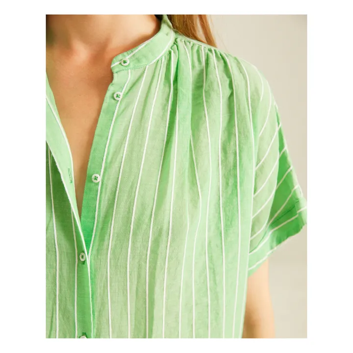 Sacrécoeur Blouse Louison Rayures | Vert Menthe
