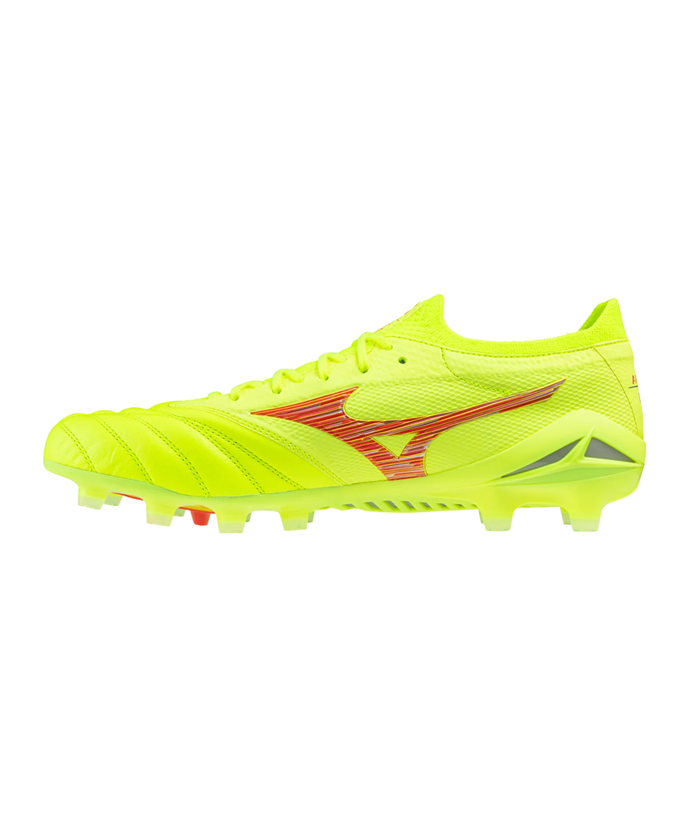 Mizuno Morelia Neo IV Alpha Made in Japan FG Dyna Gelb Rot Gelb F45