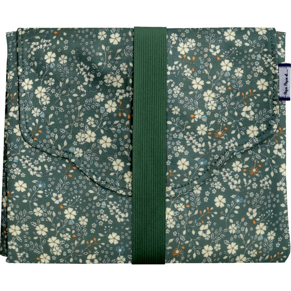 Tapis À Langer Fleuri Kaki